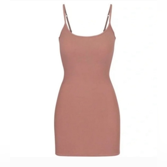 SKIMS Dresses & Skirts - SKIMS  LOUNGE RIB SLIP DRESS/ L/ ROSE/ NWT